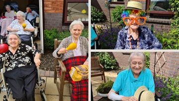 Outdoor entertainment at Burntwood care home